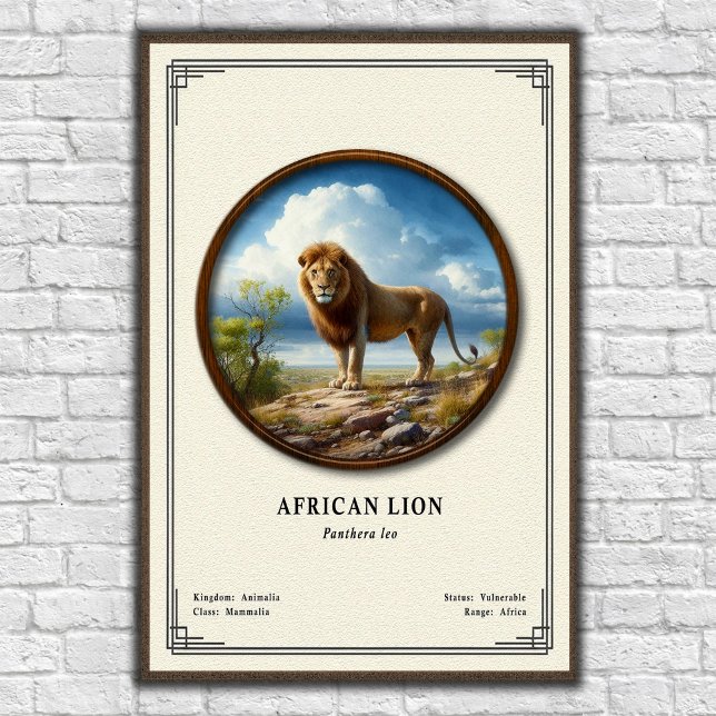 Póster Serie de Zoología del León Africano (Subido por el creador)