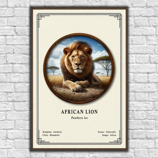 Póster Serie de Zoología del León Africano (Subido por el creador)