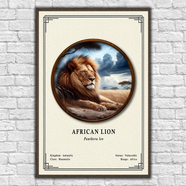 Póster Serie de Zoología del León Africano (Subido por el creador)