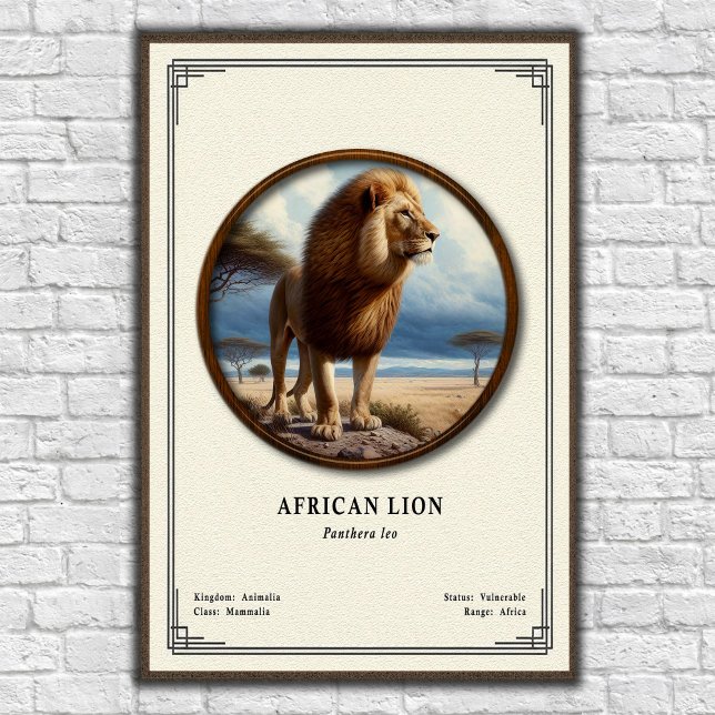 Póster Serie de Zoología del León Africano (Subido por el creador)