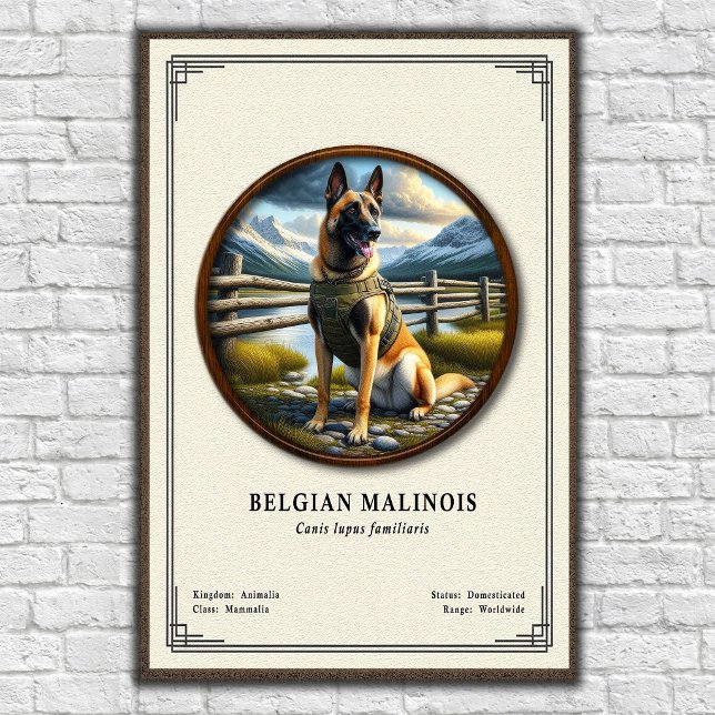 Póster Serie de Zoología del Malinois Belga (Subido por el creador)
