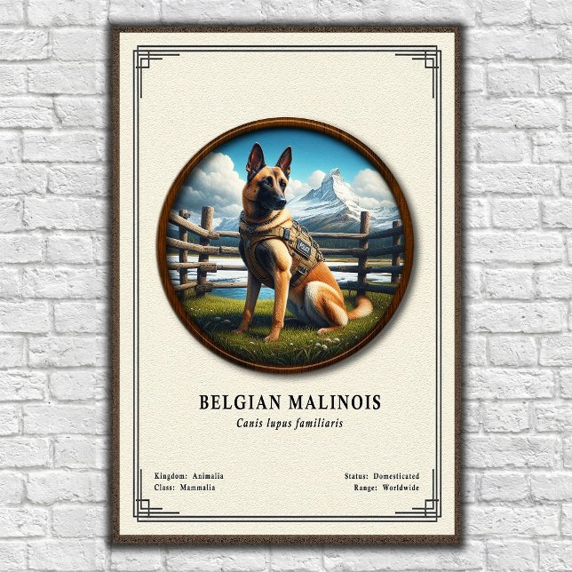 Póster Serie de Zoología del Malinois Belga (Subido por el creador)