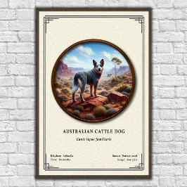 Póster Serie de Zoología del Perro de Ganado Australiano