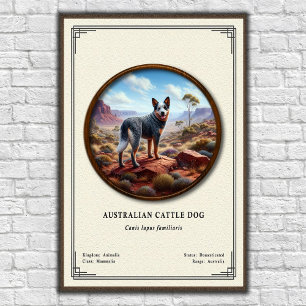 Póster Serie de Zoología del Perro de Ganado Australiano