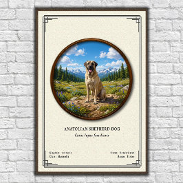 Póster Serie de Zoología del Perro Pastor de Anatolia