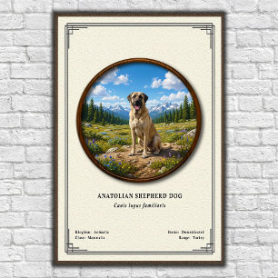 Póster Serie de Zoología del Perro Pastor de Anatolia