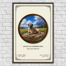 Póster Serie de Zoología del perro pastor de Anatolia