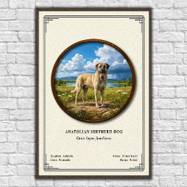 Póster Serie de Zoología del Perro Pastor de Anatolia
