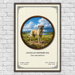 Póster Serie de Zoología del Perro Pastor de Anatolia
