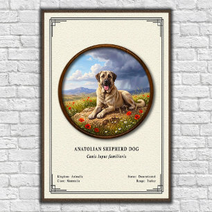 Póster Serie de Zoología del perro pastor de Anatolia