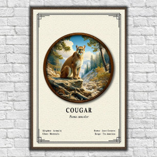 Póster Serie de Zoología del Puma