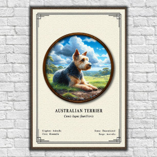 Póster Serie de Zoología del Terrier Australiano