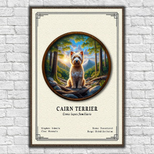 Póster Serie de Zoología del Terrier Cairn