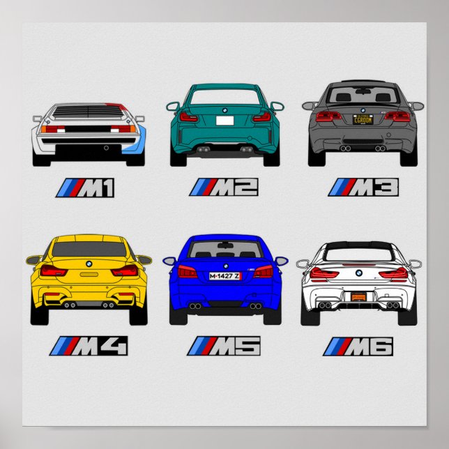 Póster Serie M de BMW (Frente)