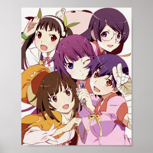 Póster Serie Monogatari - Grupo (Frente)