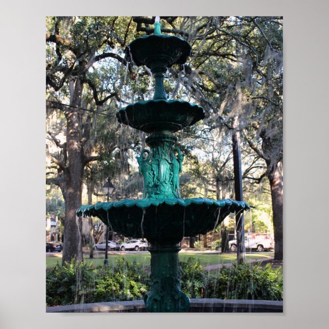 Póster Serie Savannah: Fuente verde (Frente)