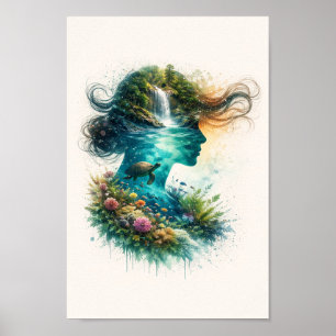 Póster Serie Silueta Paisaje Onírico