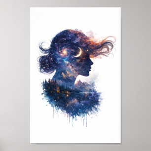 Póster Serie Silueta Paisaje Onírico