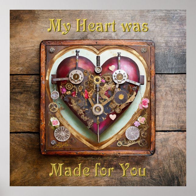 Póster Serie Steampunk Corazón Rojo Buff (Frente)