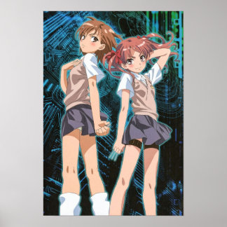 Póster Serie Toaru Misaka Mikoto Shirai Kuroko