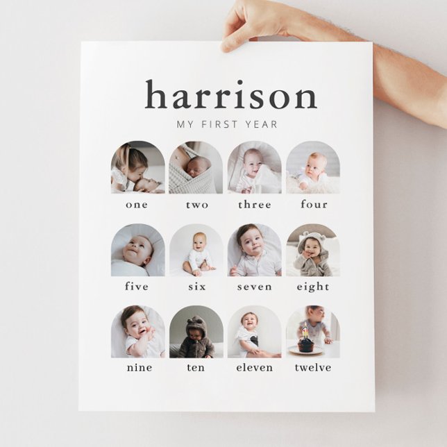 Póster Serif Arches Collage de fotos de primer año (Subido por el creador)