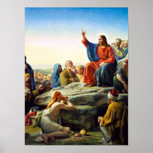 Póster Sermón en el Monte por Carl Bloch