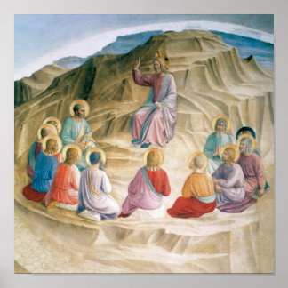 Póster Sermon On The Mount Vintage Religious 