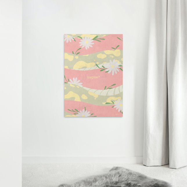 Póster Serpiente con flores blancas Poster plana Minimali (Subido por el creador)