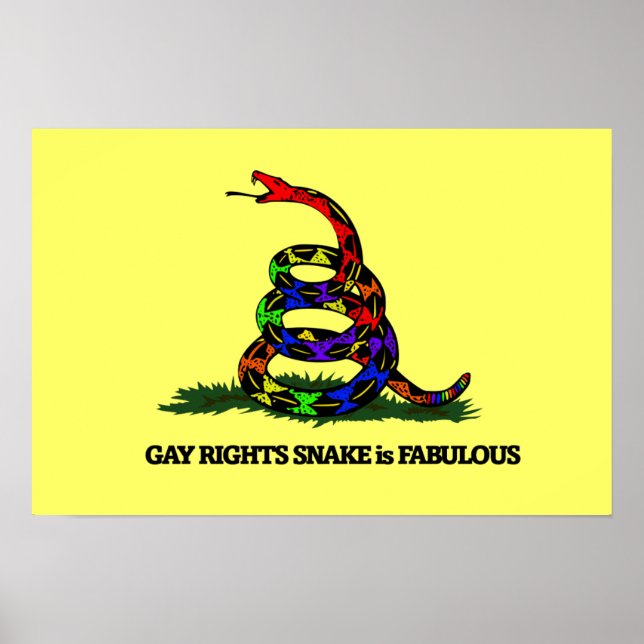 Póster Serpiente de derechos de los homosexuales (Frente)