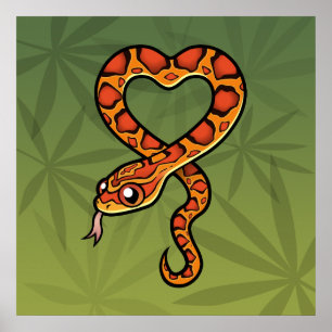 Póster Serpiente de dibujos animados