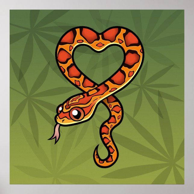 Póster Serpiente de dibujos animados (Frente)