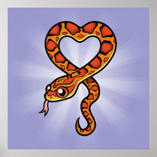 Póster Serpiente de dibujos animados