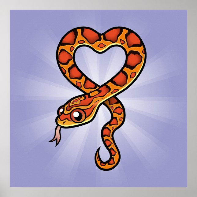 Póster Serpiente de dibujos animados (Frente)