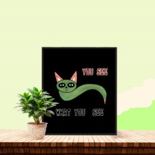 Póster Serpiente de gato verde