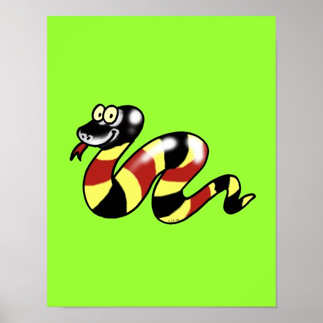Póster Serpiente divertida (Frente)