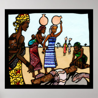 Póster Serpiente en el pozo - una historia folclórica afr