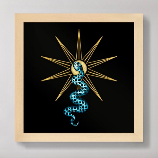 Póster Serpiente Muro espiritual Estrellas azul dorado ne (Subido por el creador)