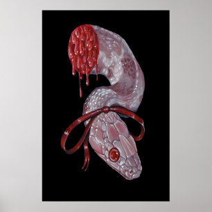 Póster Serpiente rosa de 5x7 pulgadas a 8x10 pulgadas - s