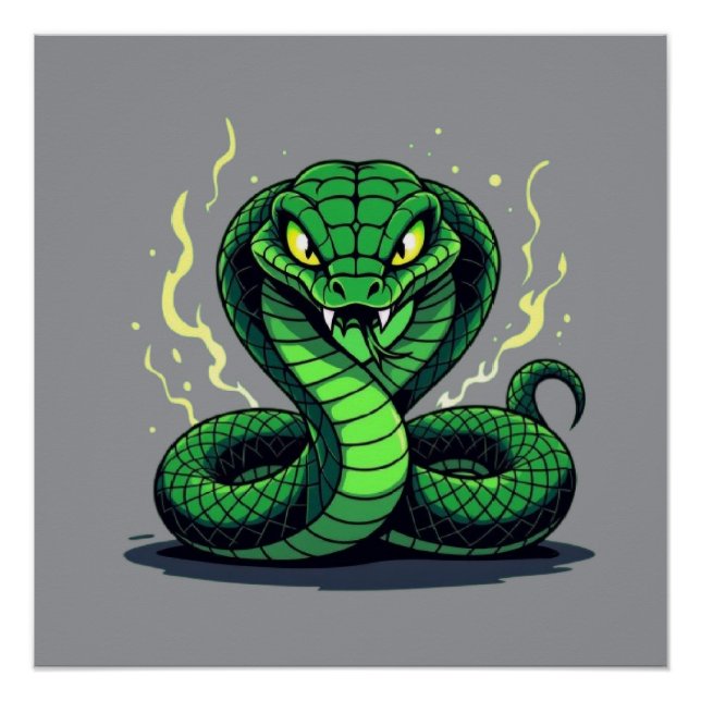 Póster Serpiente Venenosa – Peligro y Precisión (Anverso)
