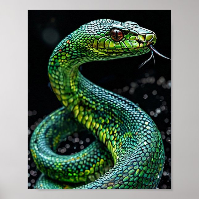 Póster Serpiente verde (Frente)