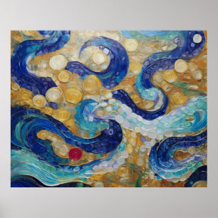 Póster Serpientes de agua de Klimt
