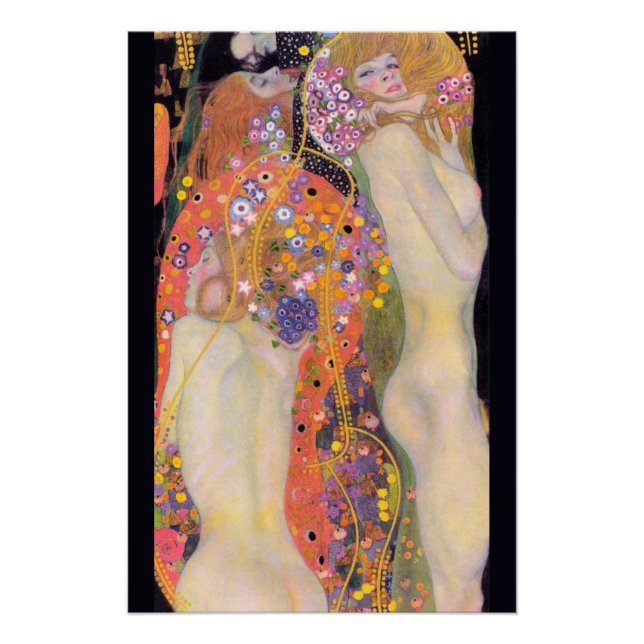 Póster Serpientes de Agua, Gustav Klimt (Anverso)