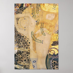 Póster Serpientes De Agua I (1904-1907) — Gustav Klimt