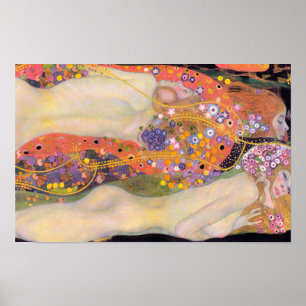 Póster Serpientes de agua II de Gustav Klimt (1907)