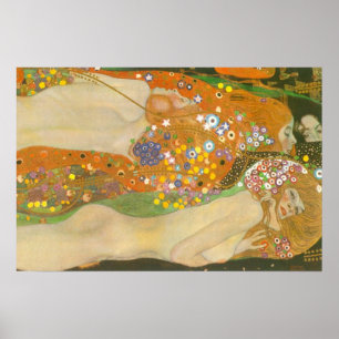 Póster Serpientes de agua II de Gustav Klimt, Art Nouveau