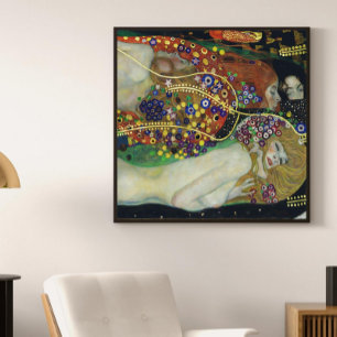 Póster Serpientes de agua por Gustav Klimt Detail Poster