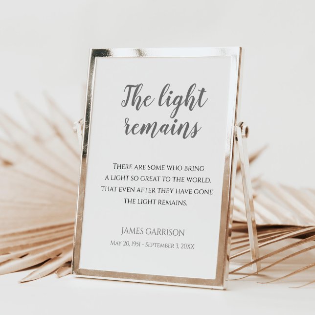 Póster Servicio conmemorativo de la cita de Gray The Ligh (Subido por el creador)