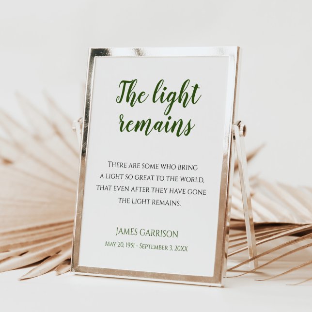 Póster Servicio conmemorativo de la cita Permanece la luz (Subido por el creador)