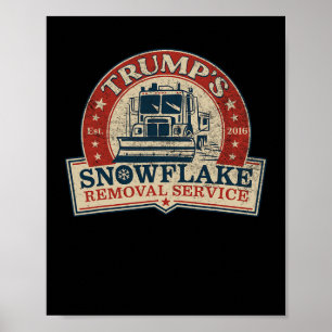 Póster Servicio de Eliminación de Copos de Nieve de Trump