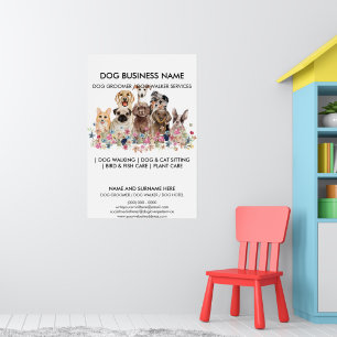 Póster Servicio de Encuentro para Perros Pequeños